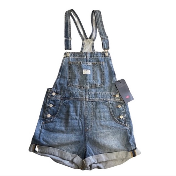Levi’s Vintage Shortall Overall Shorts Free Ride - Picture 6 of 14